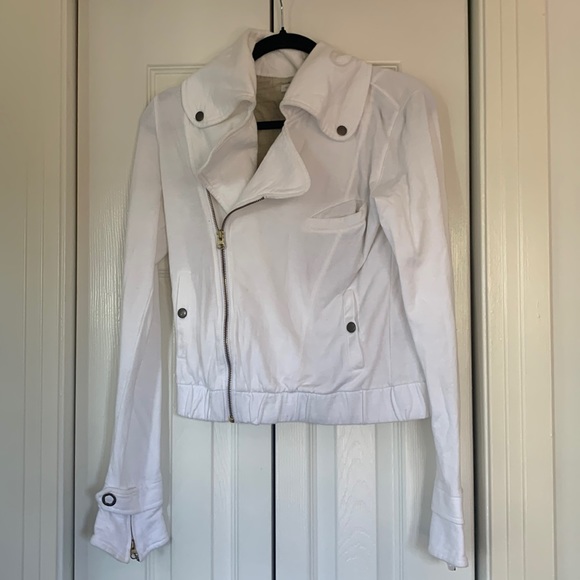 Mike & Chris | White Jersey Motorycle Jacket - Picture 2 of 8